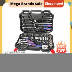 אבירי השטח-קבוצת רכיבה לטיולי שטח 4X4 לטרקטורונים/SBS Workpro Tool Set Hand Tools For Car Repair Ratchet Spanner Wrench Socket Set Professional Bicycle Car Repair Tool Kits - Hand Tool