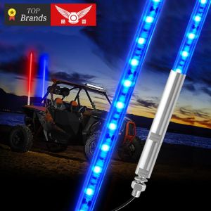 אבירי השטח-קבוצת רכיבה לטיולי שטח 4X4 לטרקטורונים/SBS Haolei 3ft Whip Light 12v Led Flag Pole Safety Antenna Car Signal Lamp 13-22w/16-30w For Sand Utv Atv Truck For Jeep For Sand Ra -