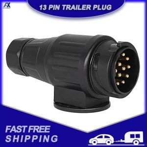 אבירי השטח-קבוצת רכיבה לטיולי שטח 4X4 לטרקטורונים/SBS 12V 13 Pin Trailer Plug Durable 13 Pole Electrical Caravan Wiring Connector Towing Bar Socket Adapter Car Truck RV Accessories