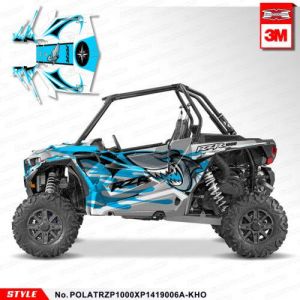 אבירי השטח-קבוצת רכיבה לטיולי שטח 4X4 לטרקטורונים/SBS Kungfu Graphics Full Vinyl Sticker Set for Polaris TURBO RZR XP 1000 2014-2019