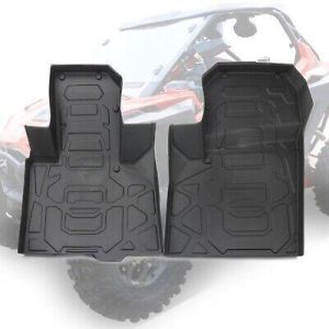 אבירי השטח-קבוצת רכיבה לטיולי שטח 4X4 לטרקטורונים/SBS 2pcs Front TPE Floor Mats Compatible with Polaris RZR PRO XP 2020-2022(Black)