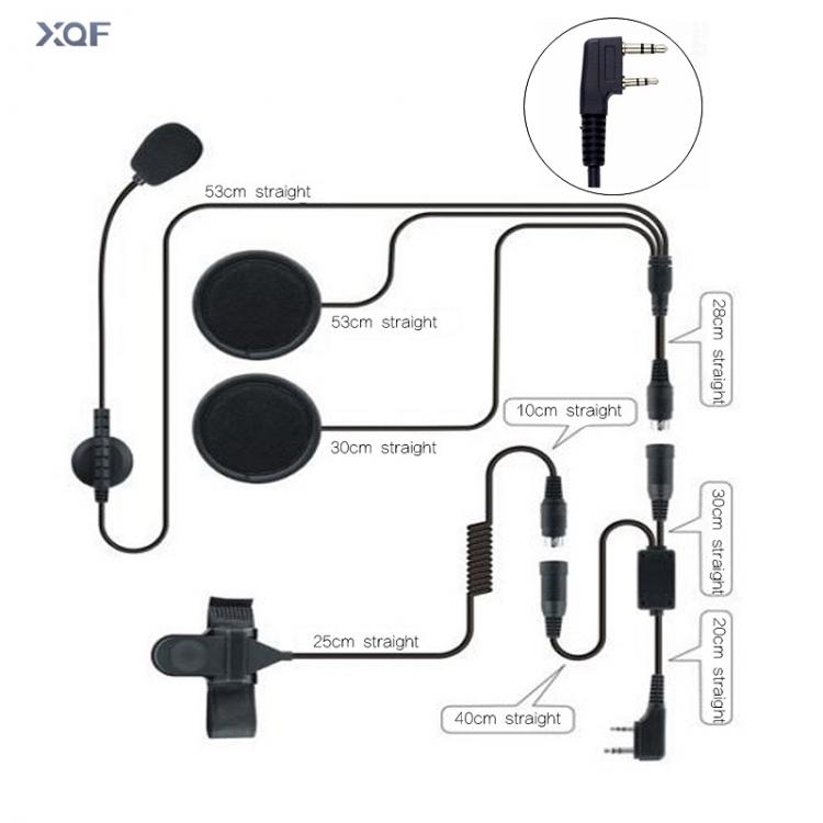 אבירי השטח-קבוצת רכיבה לטיולי שטח 4X4 לטרקטורונים/SBS Helmet Headset 2 Pin PTT Motorcycle Headphone For Walkie Talkie Kenwood Baofeng Puxing Ham Radio Two Way Radio