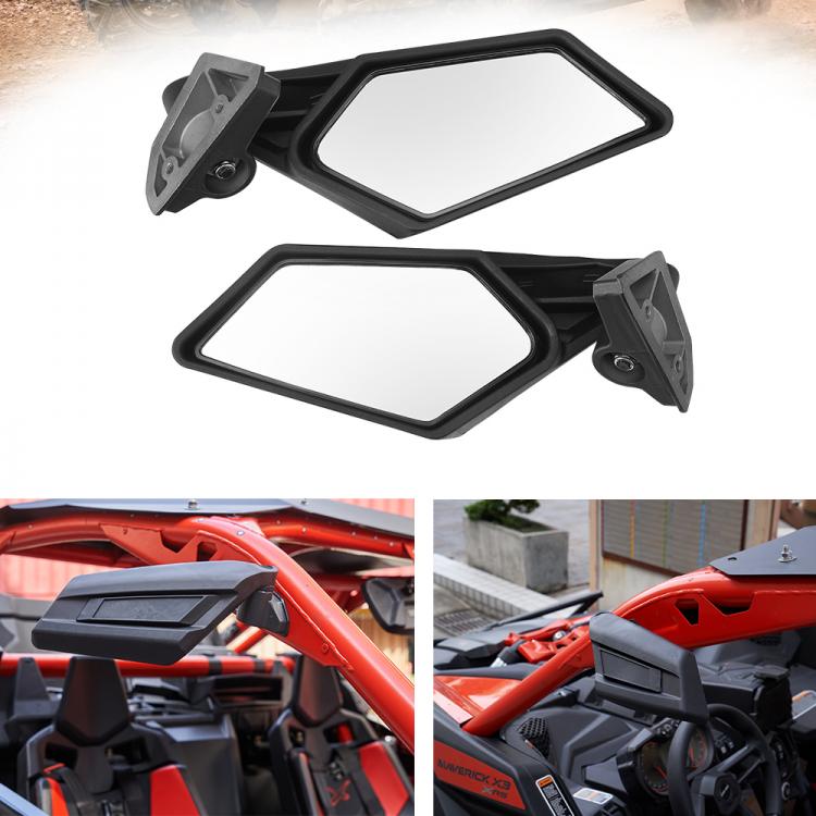 אבירי השטח-קבוצת רכיבה לטיולי שטח 4X4 לטרקטורונים/SBS Left & Right Utv Side View Mirrors Rearview Mirror Adjustable For Can Am Maverick X3 For Suzuki King Quad 2017-2022 - Atv Part