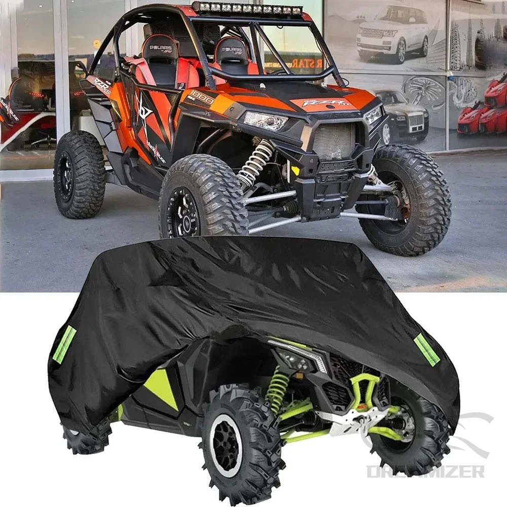אבירי השטח-קבוצת רכיבה לטיולי שטח 4X4 לטרקטורונים/SBS UTV Utility Vehicle Storage Cover For Can-Am Maverick X3 Defender Max HD10 HD8 Compatible with Polaris RZR 4 XP 1000 900