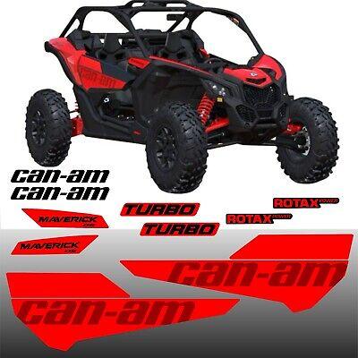 אבירי השטח-קבוצת רכיבה לטיולי שטח 4X4 לטרקטורונים/SBS MAVERICK X3 קיט מדבקות מקורי ל MAVRICK X3 DS צבע אדום