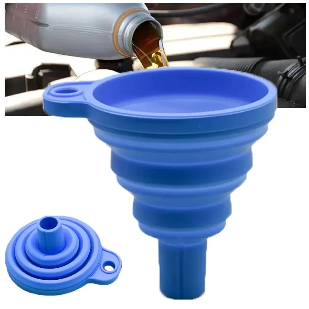 אבירי השטח-קבוצת רכיבה לטיולי שטח 4X4 לטרקטורונים/SBS Engine Funnel Car Universal Silicone Liquid Funnel Washer Fluid Change Foldable Portable Auto Engine Oil Petrol Change Funnel
