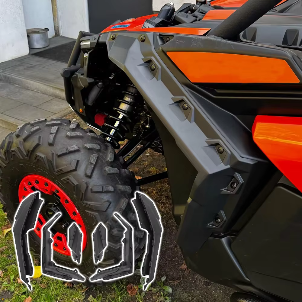 אבירי השטח-קבוצת רכיבה לטיולי שטח 4X4 לטרקטורונים/SBS X3 UTV Front Rear Fender Flares Mud Guards #715002973 for Can am Maverick X3, Maverick X3 MAX 2/4 Doors
