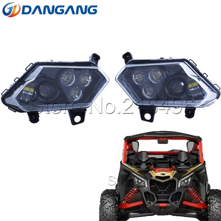 אבירי השטח-קבוצת רכיבה לטיולי שטח 4X4 לטרקטורונים/SBS תאורות לSBS \ טרקטורון פנסים קדמים שחורים ל Maverick X3 2017/2018